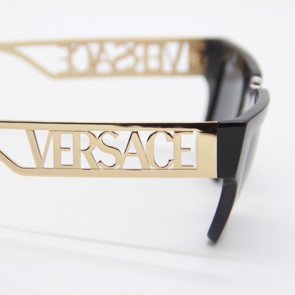 NEW VERSACE WOMEN’S SUNGLASSES VE4431 GB1/87 EYEWEAR VERSACE MOD 4431 BLACK - Picture 8 of 13